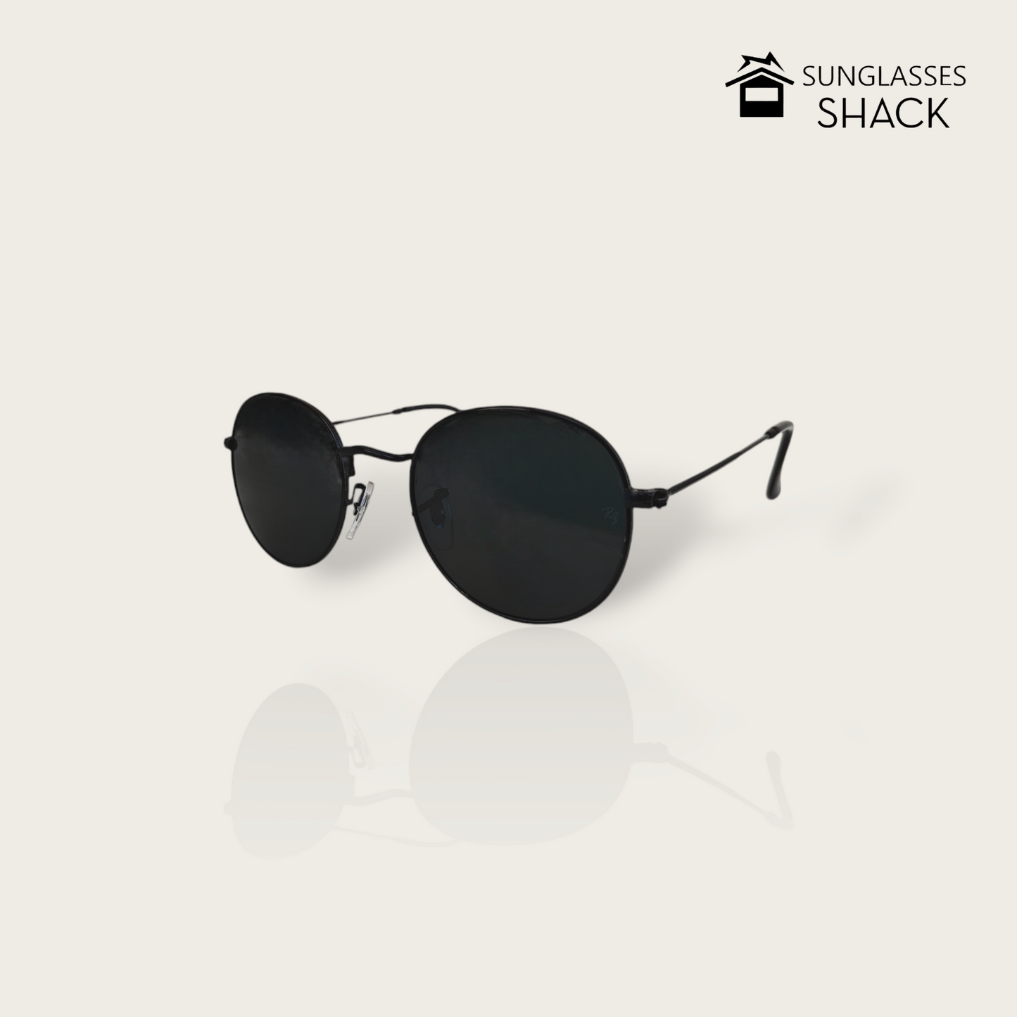 ROUND SUNGLASSES ALL-BLACK