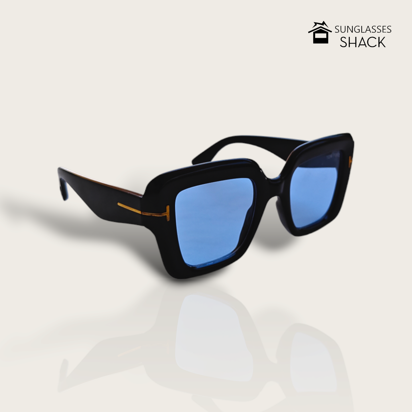 BLUE CHUNKY SUNGLASSES - TF