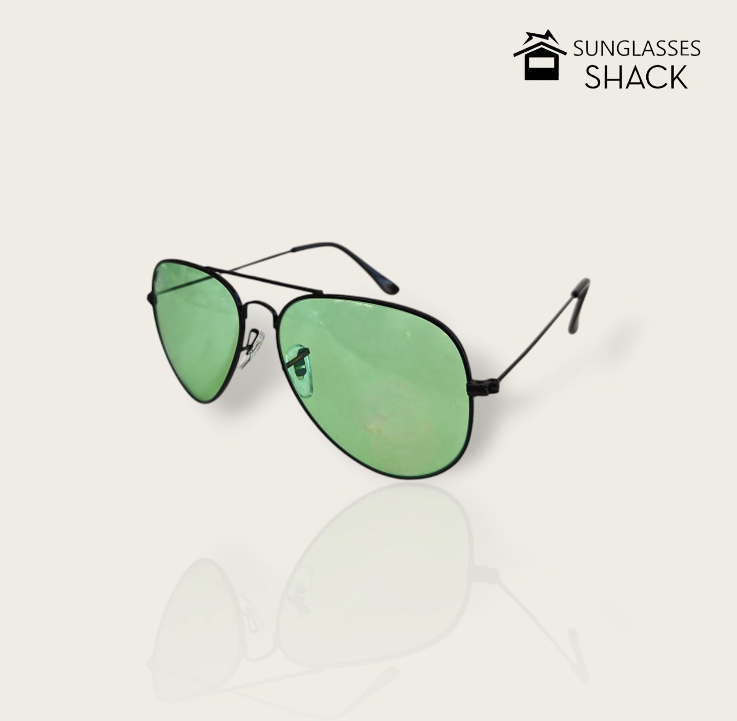 AVIATOR SUNGLASSES GREEN/BLACK
