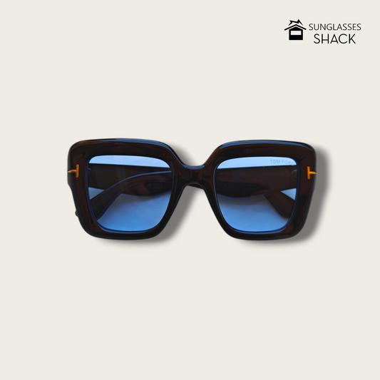 BLUE CHUNKY SUNGLASSES - TF